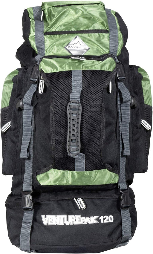 Trendyshop365 Borderline Ultra-Light Trekking Backpack Weight Only 1.00 kg Hiking Backpack 120 Litres Many Pockets Colour Black / Green, black green