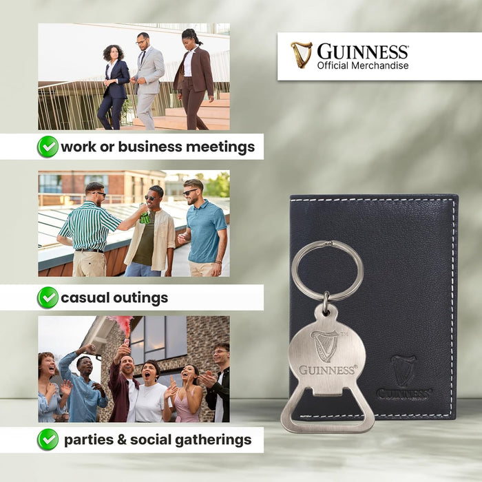 Guinness Official Men’s Genuine Leather RFID Blocking Wallets & Gift Sets