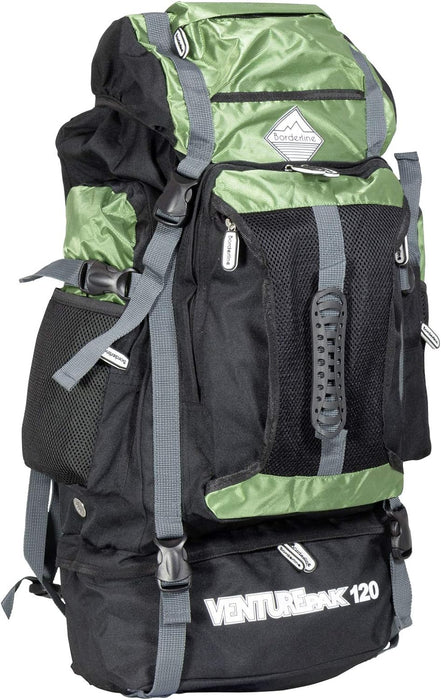 Trendyshop365 Borderline Ultra-Light Trekking Backpack Weight Only 1.00 kg Hiking Backpack 120 Litres Many Pockets Colour Black / Green, black green