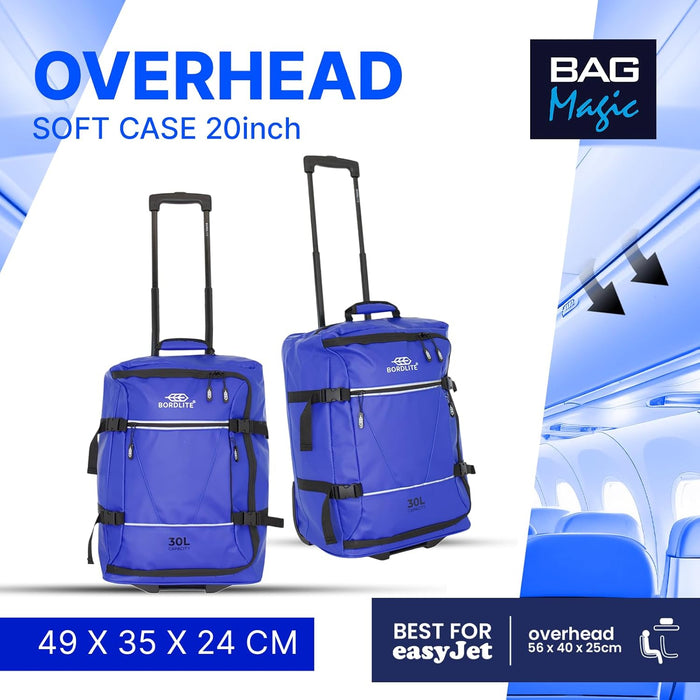 Bordlite® 3-Piece Wheeled Holdall Luggage Set – Underseat 16”, Cabin 20” & Check-in 24”