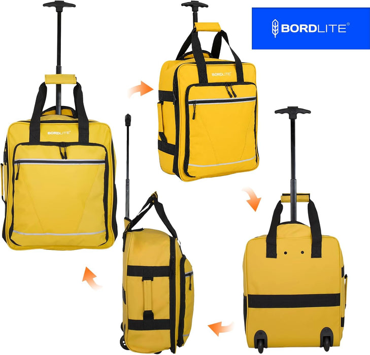Bordlite EasyJet Underseat Cabin Bag 45x36x20cm - Wheeled Travel Holdall with Trolley Handle - Lightweight Tarp Soft Shell Carry On Luggage - Fits EasyJet Free Bag Allowance
