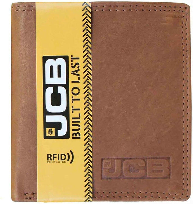 JCB - Vintage Leather Wallet- Built-in RFID Technology - Mens Accessories - 8 Credit Card Holder - Includes Zip Coin Pocket, Flap ID Holder - Designer Wallets for Men - Gift Boxed