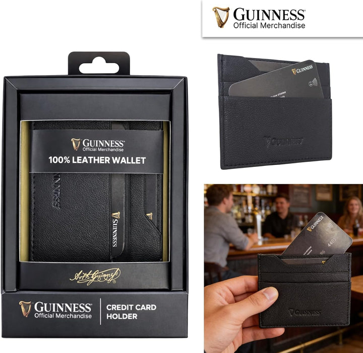 Guinness Official Men’s Genuine Leather RFID Blocking Wallets & Gift Sets