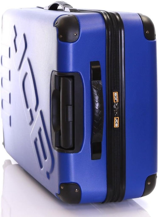 JCB - JCB Suitcases ABS Hard Shell Suitcase Travel Case Hard Luggage Set UK - 24" - Blue