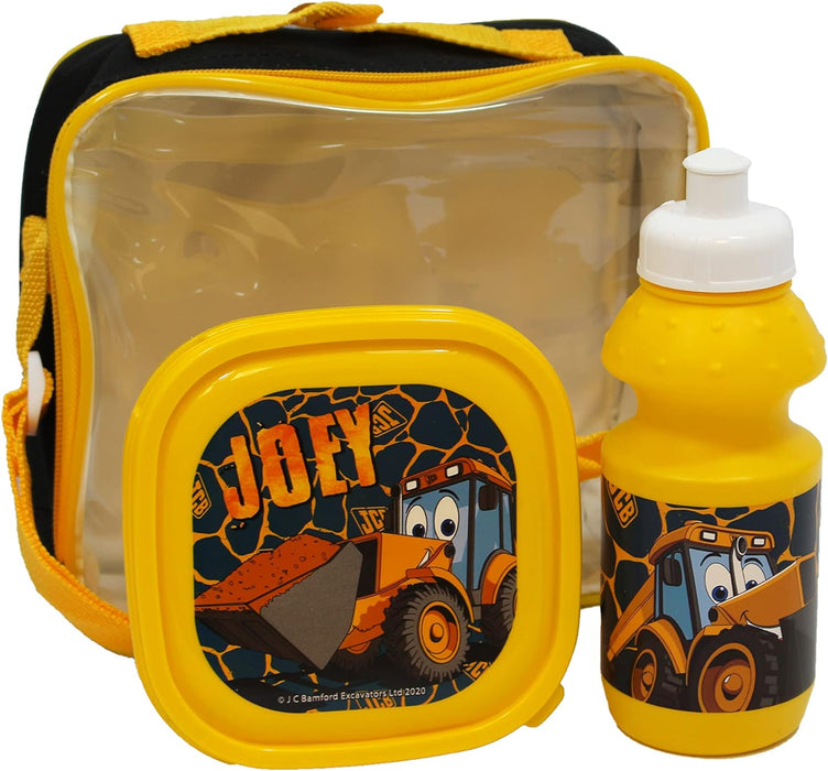 JCB - Kids School Backpack Set - Back to School Set of 3 Lunch Box Pencil Case Rucksack Backpack - Joey Children’s Bag