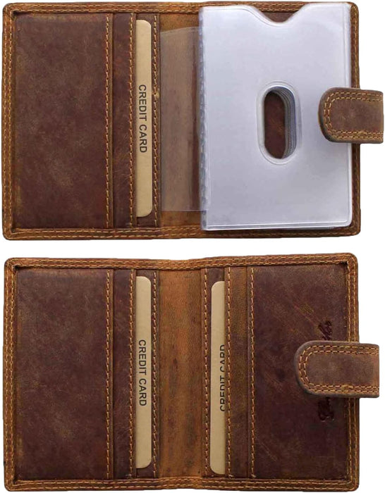 JCB - Mens Credit Card Wallet Holder - Slim 16 Credit Card Slot Wallets Genuine Leather Perfect for Travel