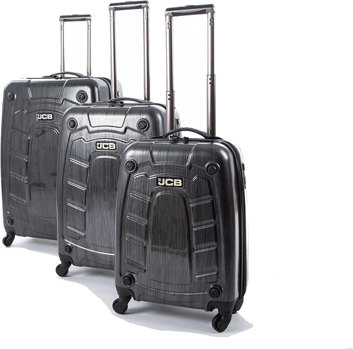 JCB - Loadall Hard Shell Suitcase - Built-in TSA Suitcase Locks, 360 Degree Spinner Wheels - Made with ABS Polycarbonate Hard Shell - Flight Case - Luggage Bags for Travel