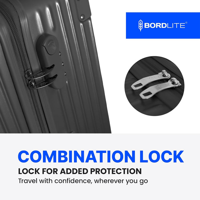 Bordlite Premium ABS Suitcases – Lightweight, Durable & Effortless 360° Spinner Wheels