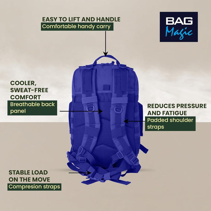 21L Military Tactical Backpack – Durable MOLLE Rucksack with Multi-Pocket Storage