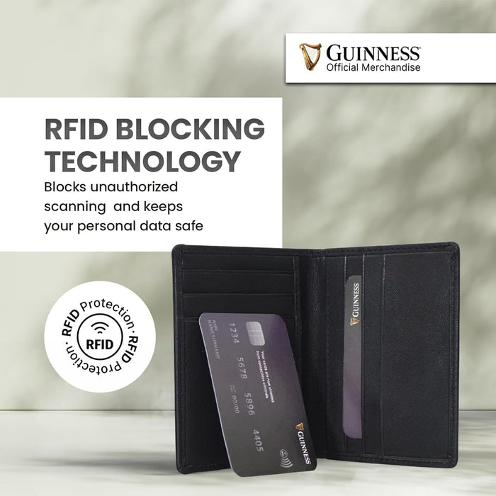Guinness Official Men’s Genuine Leather RFID Blocking Wallets & Gift Sets