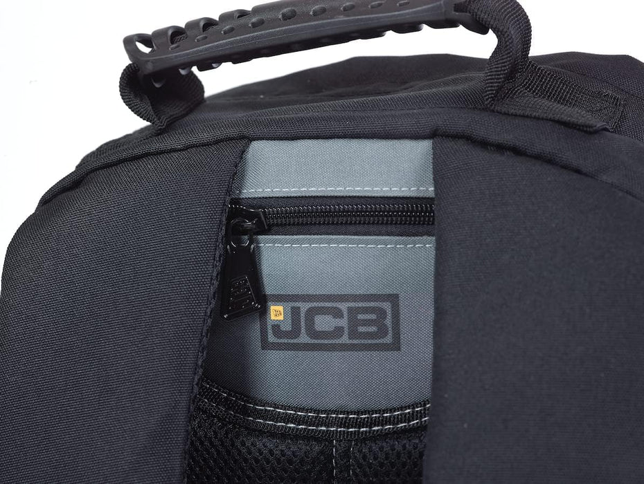 JCB - Loadall Backpack Travel Bag - Work Rucksack Adjustable Straps Perfect as Under Seat Bag for Travel - Multi Pocket Casual Backpacks - 30L