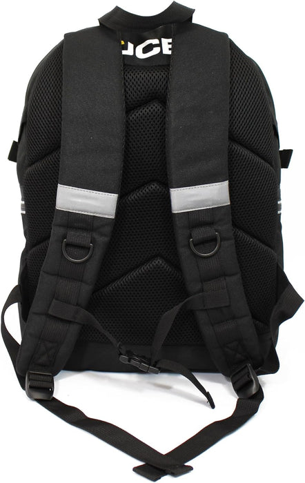 JCB Backpack Travel Bag - Work Rucksack Black, Under Seat Bag for Travel, Adjustable Straps, Multi Pocket Casual Backpacks