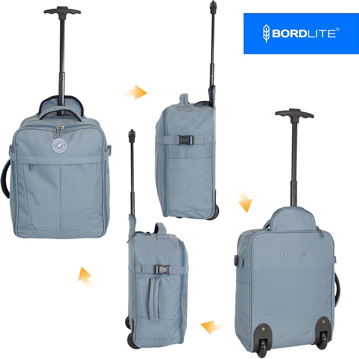 Bordlite 32L EasyJet Cabin Bag 45x36x20cm, Underseat Wheeled Travel Bag with Telescopic Handle