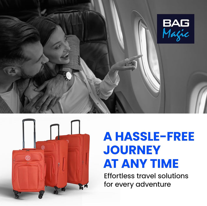 Bordlite Lightweight Expandable Suitcase - Soft Shell Travel Case with 360° Spinner Wheels