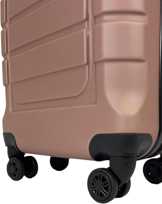 Bordlite 2 Piece Lightweight ABS Suitcase Set - 20"+30", Cabin Approved Hardshell Case with 360-Degree Spinning Wheels ABS Suitcase