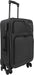 Bordlite Lightweight 4 Wheel Black Suitcase, Soft Luggage Travel Cabin Bag, Easy Roll Suitcase - Black