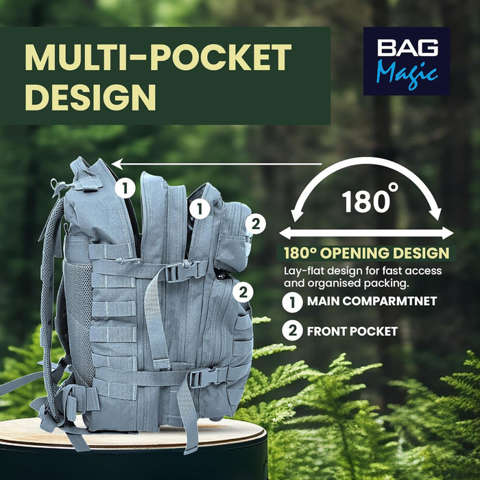21L Military Tactical Backpack – Durable MOLLE Rucksack with Multi-Pocket Storage