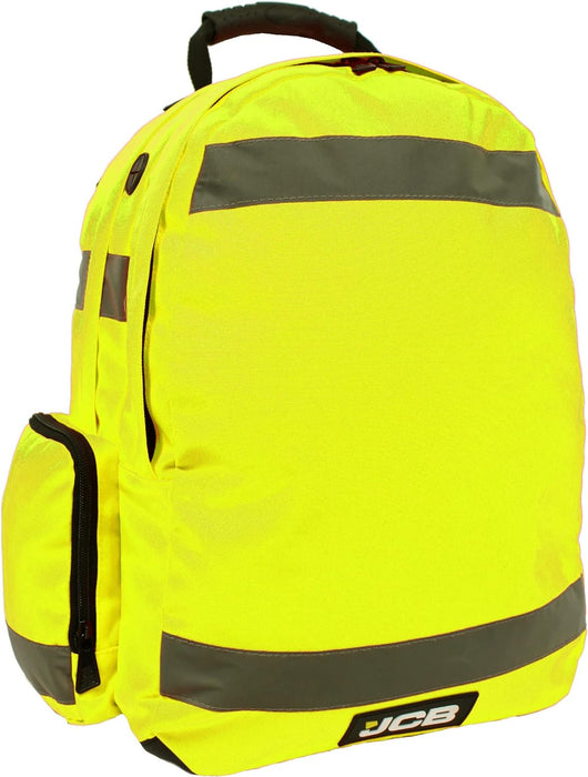 JCB - Hi Viz Backpack, Work Rucksack, High Visibility Safety Rucksack, Reflective Bag for Cycling Walks, Sports, Gym, School