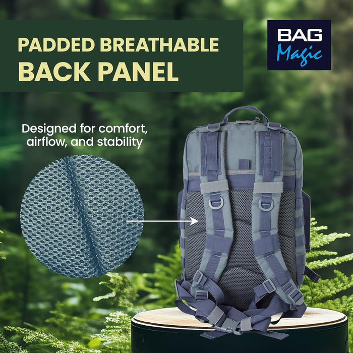 21L Military Tactical Backpack – Durable MOLLE Rucksack with Multi-Pocket Storage