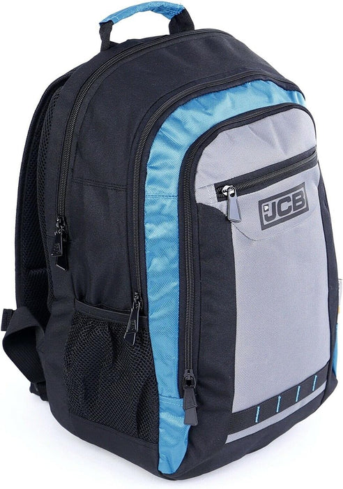 JCB - Multi Pocket Laptop Padded Backpack - Water Resistant Rucksack Travel Bag Perfect as Under Seat Bag For Travel - Large Work Bag Anti Theft Pockets - 28L