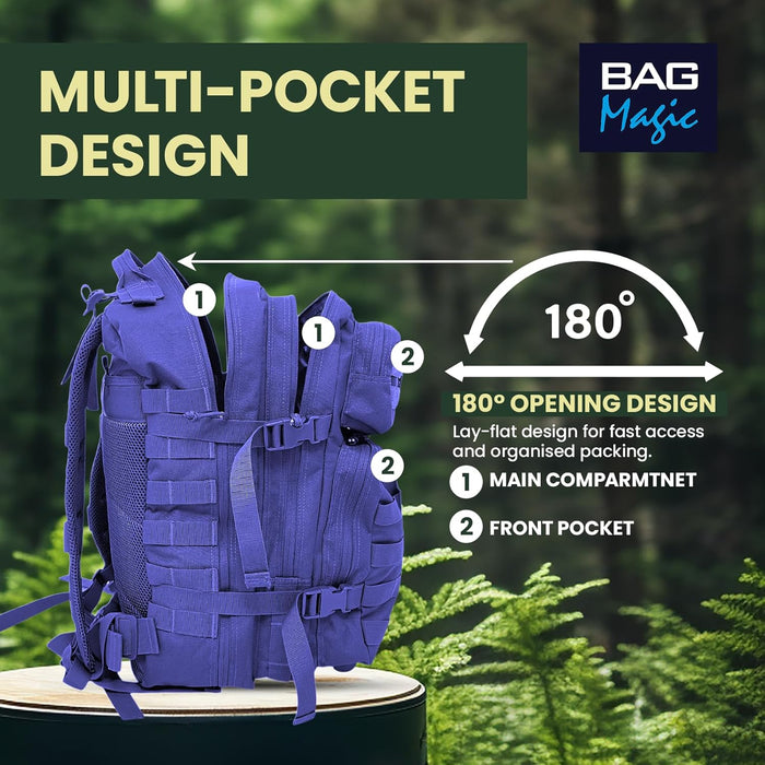 21L Military Tactical Backpack – Durable MOLLE Rucksack with Multi-Pocket Storage