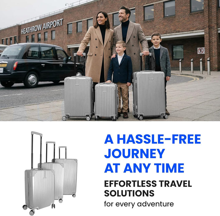 Bordlite Premium ABS Suitcases – Lightweight, Durable & Effortless 360° Spinner Wheels