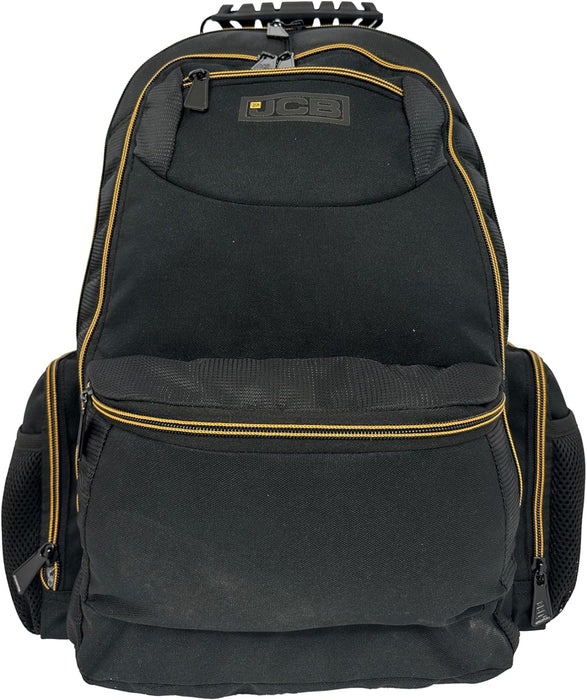 JCB Workmen’s Multi Pocket Backpack Tradesman Rucksack - Padded 900D Polyester Travel Backpack For Me