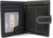 JCB - Mens Genuine Leather Wallet | RFID Protected Push Button Close Wallets Tri Fold Wallet