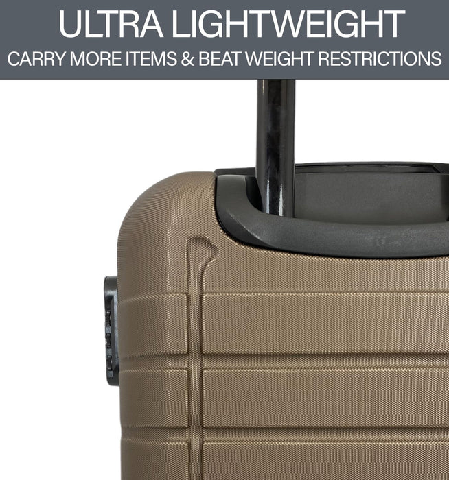 Bordlite Lightweight ABS Underseat Hard Cabin Suitcase - 45x36x20cm | Cabin Approved EasyJet, British Airways, Emirates, Virgin Atlantic & More