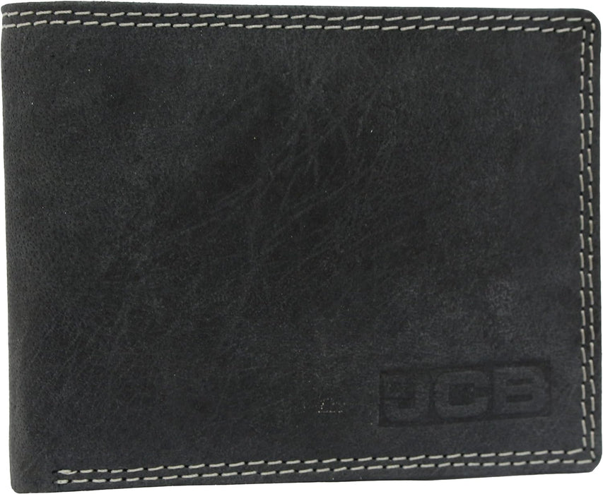 JCB - Vintage Leather Wallet- Built-in RFID Technology - Mens Accessories - 8 Credit Card Holder - Includes Zip Coin Pocket, Flap ID Holder - Designer Wallets for Men - Gift Boxed