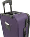 Bordlite Lightweight 4 Wheel Purple Suitcase Soft Luggage Travel Cabin Bag, Easy Roll Suitcase - Purple