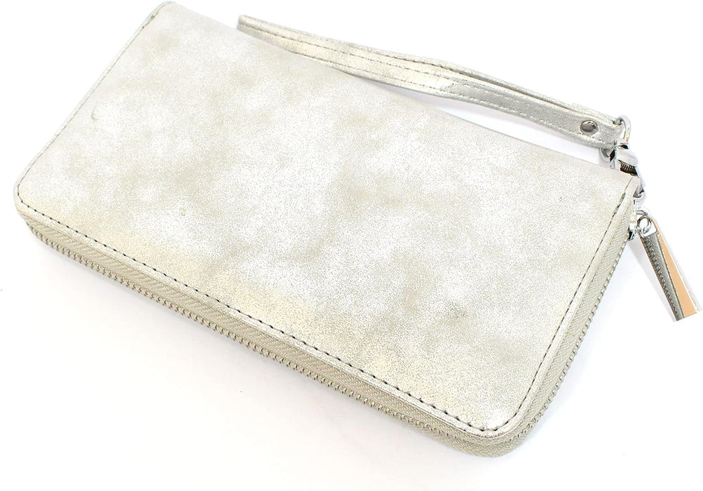 Shiny Ladies Purse, Women Wallet with Multi Compartments Including Snap Strap Hook - Multi Compartments