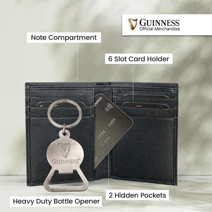 Guinness Official Men’s Genuine Leather RFID Blocking Wallets & Gift Sets