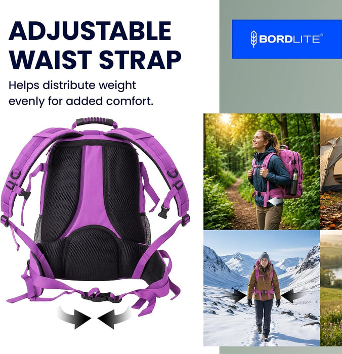 Bordlite 25L Military Tactical Backpack, Heavy Duty MOLLE Rucksack with Padded Shoulder Straps, Waist Belt, Multiple Compartments for Hiking, Camping, Travel, Gym & Work