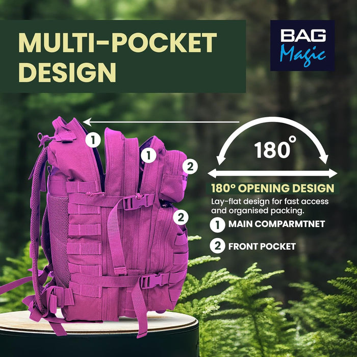 21L Military Tactical Backpack – Durable MOLLE Rucksack with Multi-Pocket Storage