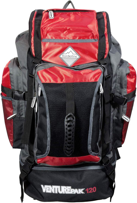 Trendyshop365 VenturePak Trekking Rucksack 120 Litres Black/Red, black/red