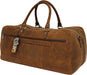 JCB - Genuine Leather Deluxe Holdall | Travel Duffle Bag Large Capacity Real Leather