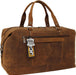 JCB - Genuine Leather Deluxe Holdall | Travel Duffle Bag Large Capacity Real Leather