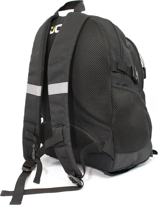 JCB Rucksack Travel Bag, Under Seat Travel Bag, Work Rucksack, Adjustable Straps, Padded Support, Multi Pocket Backpack