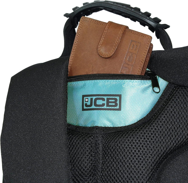 JCB - Loadall Backpack Travel Bag - Work Rucksack Adjustable Straps Perfect as Under Seat Bag for Travel - Multi Pocket Casual Backpacks - 30L