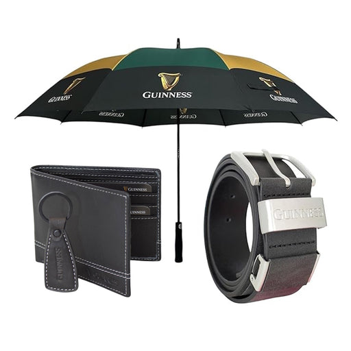 guinness patio umbrella Guinness® Golf Umbrella, Adjustable Leather Belt & Wallet Gift Set — BagMagic