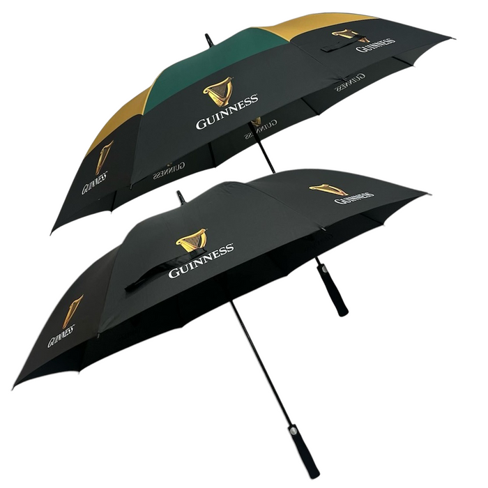 Guinness Official Golf Umbrella – 30-Inch Large Canopy, Auto-Open, 8 Reinforced Ribs, Windproof & Waterproof Stick Umbrella