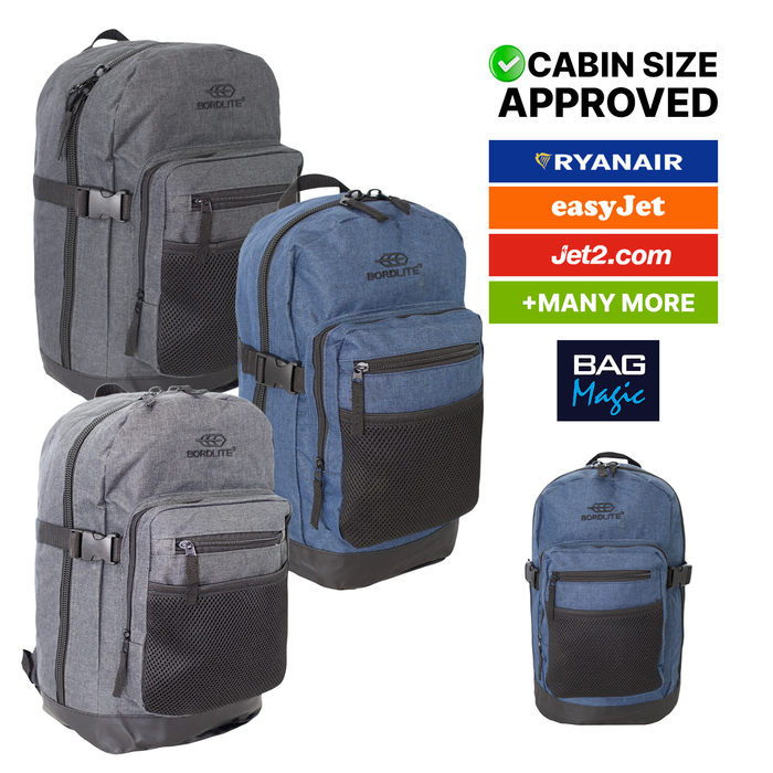 Ryanair Lightweight Cabin Backpack 40x20x25cm - Approved Underseat Rucksack