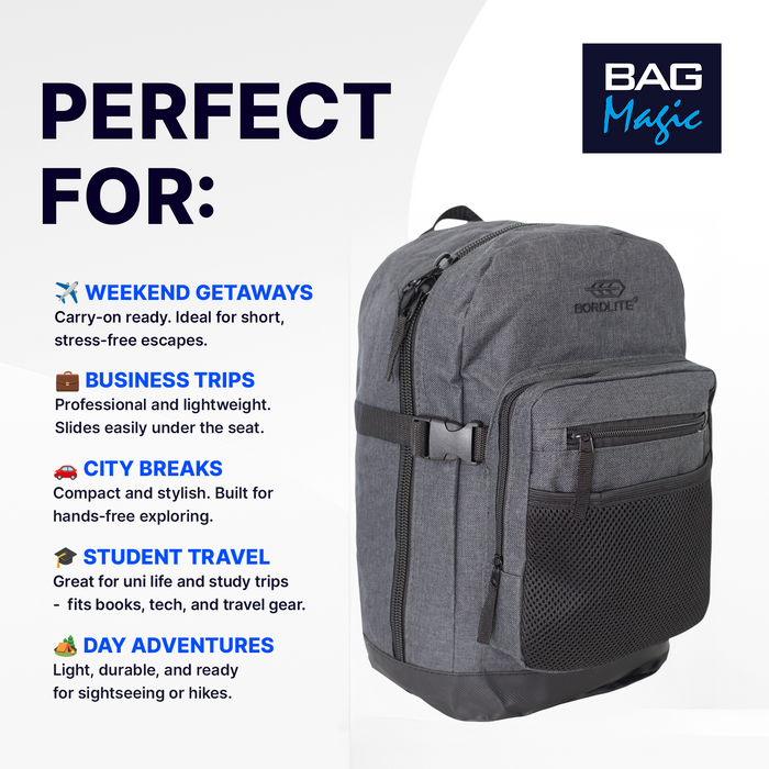 Ryanair Lightweight Cabin Backpack 40x20x25cm - Approved Underseat Rucksack