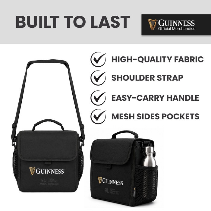 Guinness® Lunch Bag Men Adults 9L Cooler Box Compact Thermal Insulated Bag