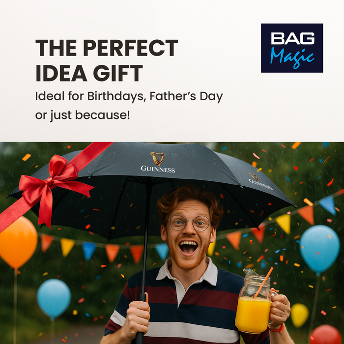 Guinness Official Golf Umbrella – 30-Inch Large Canopy, Auto-Open, 8 Reinforced Ribs, Windproof & Waterproof Stick Umbrella