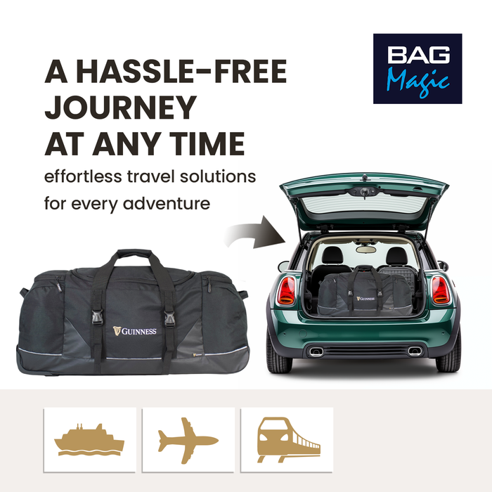 Guinness Large Wheeled Holdall 80cm - 3-Wheeled Travel Duffel Bag with Extendable Handle