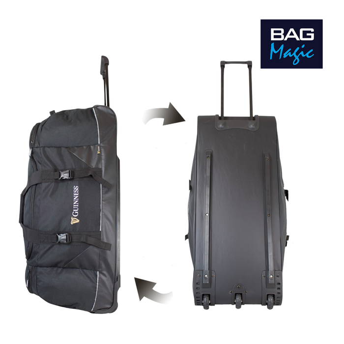Guinness Large Wheeled Holdall 80cm - 3-Wheeled Travel Duffel Bag with Extendable Handle