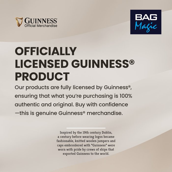 Official Guinness Genuine Black Leather Belt for Men, Full Grain Premium Leather