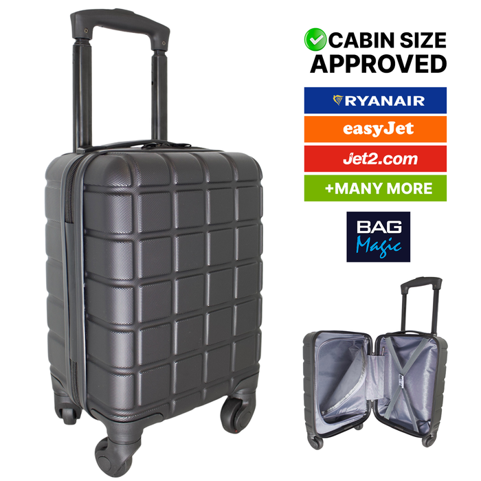 RyanAir 40x25x20cm Cabin Suitcase, Carry on Approved Underseat ABS Hard Luggage